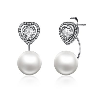 China 925 sterling silver cheap wholesale FASHIONABLE pearl earrings for women 2020 for sale