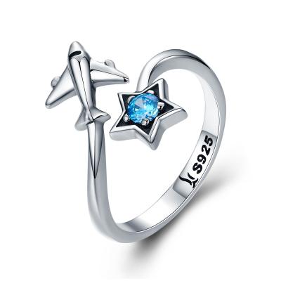 China Newest Casual/Sporty 925 Sterling Silver Star and Flat Female Rings for Women Sterling Silver Jewelry for sale