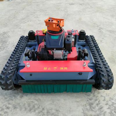 China Agricultural Robotic Crawler Gasoline Remote Control Crawler Lawn Mower zu verkaufen