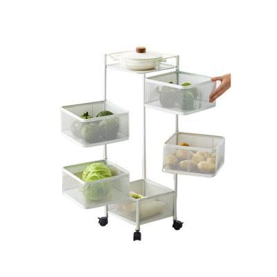 China Best Selling Sustainable Vegetables Stand Square Fruit And Vegetable Storage Rack for sale