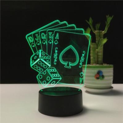 China Factory Direct Sale Minimalist Customized RGB 7/16 Colors Acrylic 3D Illusion Plate LED Night Lamp for sale