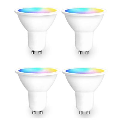 China Timer Setting High Performance GU10 RGB And Soft Warm And Cold Light LED Smart Spotlight Bulbs for sale