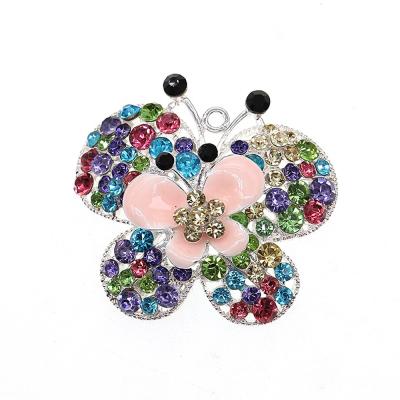 China New fashion rhinestone bow multicolor butterfly charm dangle pendant designer for diy bracelet for sale