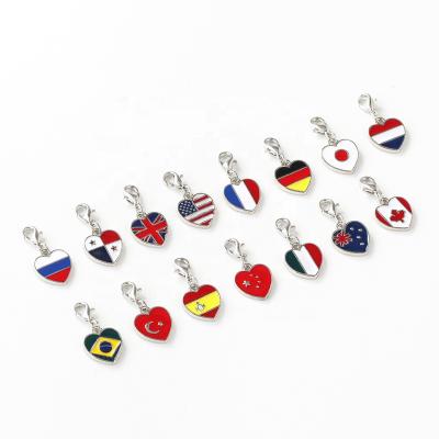 China CLASSIC Wholesale Swivel Clasps Flag Shape Hook Lobster Claw Clasp Charms Pendants for sale