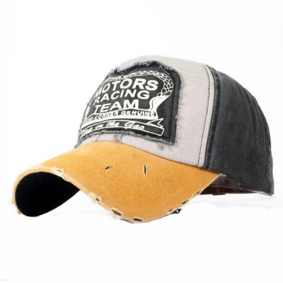 China Custom 6 COMMON Panel Washed Distressed Cap for sale