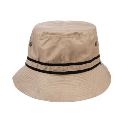 China With a band sewn top quality 100%cotton twill custom bucket hats for sale