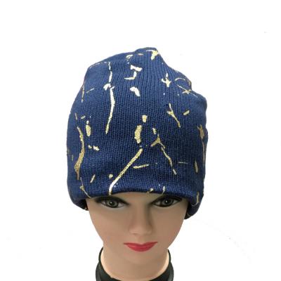 China JOINT Custom 100 Finest Acrylic Knitted Skullcap With Fleece Lining for sale