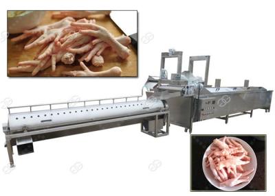 Chine 304 solides solubles penchent le chauffage électrique et à vapeur de machine de transformation de la viande/de machine d'épluchage pieds de poulet à vendre