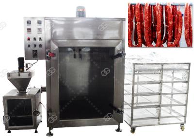 China O CE passou a máquina de fumo da salsicha da carne o forno automático 50KG/H do fumo dos peixes à venda