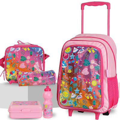 China Waterproof Posh Dreams Customize Children Trolley Book Backpack Colorful Elementary School Bag For Kindergarten Girl Boy Waterproof Blue for sale