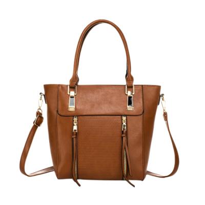 China Water Resistant Handbags For Women Large Purses Faux Leather Tote Bag School Shoulder Bag With External Pocket Large Capacity for sale