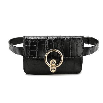 China Breast bag trend leather women bag 2022 wholesale alligator lock waist bag fashion preppy shoulder belt one shoulder handbags for sale