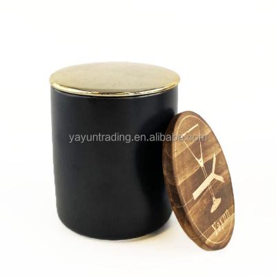 China Wholesale Eco-Friendly Decor Ceramic Creative Simple Home Candle Holder Empty Jar for sale