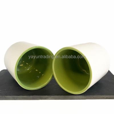 China Eco - Friendly Custom Colored Glass Candle Holders Ceramic Candle Holder Glass Jars For Candle Making for sale