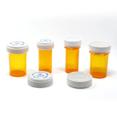 China Pharmaceutical Medicine Small Custom Pill Dual Function Vial With Reversible Caps for sale