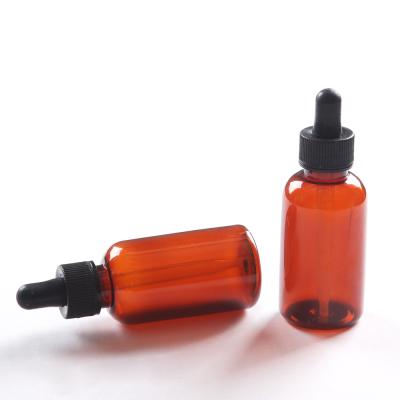 China 2 Ounce Oil Bottle Recyclable Material Eco-Friendly Plastic Orange Luxury Dropper for sale