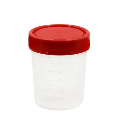 China Labware 30ML Sterile Screw Cup Leak Proof Urine Specimen Specimen Container for sale