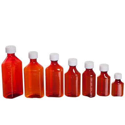 China 1/2/3/4/6/8/12/16 oz Cheap Medication Material Recyclable Liquid Oval Bottles for sale