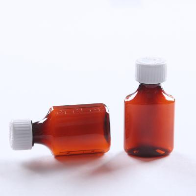 China Pharmacy Empty Clear Oval Plastic Tamper Recyclable Material Liquid Bottle For Sale for sale