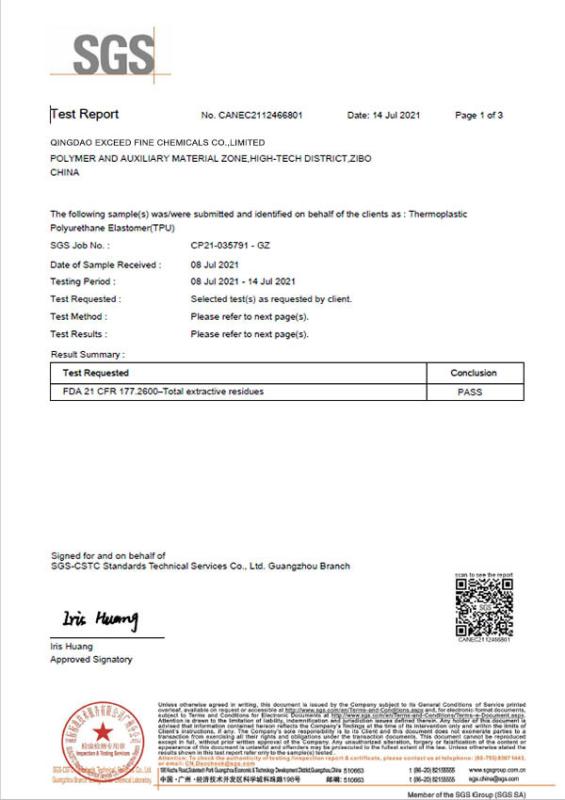 FDA - Qingdao Exceed Fine Chemicals Co.,Ltd