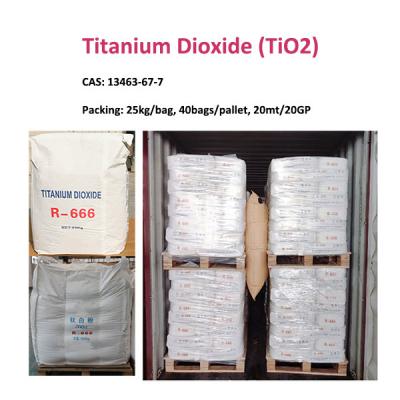 China Wit poeder titaniumdioxide R-666 voor kunststoffen tegen betaalbare kosten CAS 13463-67-7 Te koop