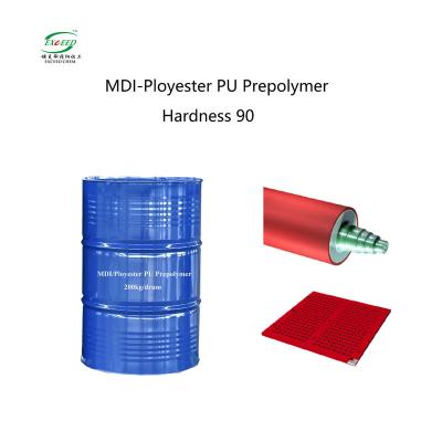 China White Solid MDI / Polyester Prepolymer Hardness 90 For PU Rods for sale