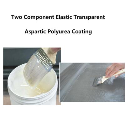 China Fast Curing Low VOC Two Component Elastic Transparent Aspartic Polyurea Coating for sale