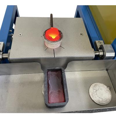 China Precious metal smelting machinery for gold silver copper fast melting 1-20kg manual tilting gold smelting furnace for sale