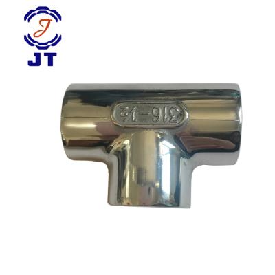 China Industry Customized Stainless Steel Tee Pipe Fitting Tube Lost Wax Casting Parts for sale