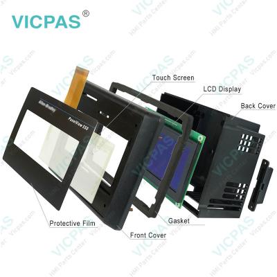 China Industrial application 2711-T5A20L1 touch screen panel 2711-T5A8L1 overlaid LCD display with plastic case protective sheet housing for sale