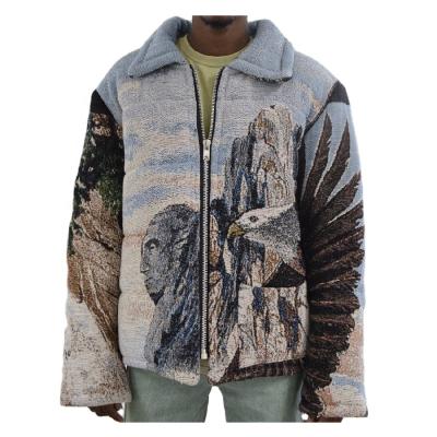 China Manufacturer OEM Design Long Sleeve Polyester Cotton QUICK DRY Jacquard Weave Mens Stripper Jacket for sale