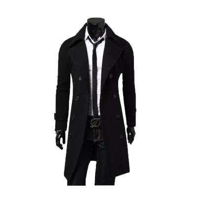 China Custom Multi-button Ultra-wide Men's Long Woolen Suit Coat Long Slim Jacket Men Plus Size Casual Gap for sale