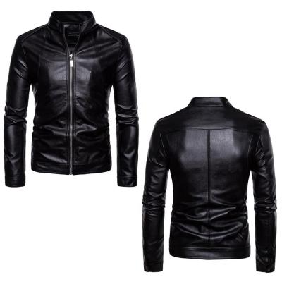 China OEM QUICK DRY Custom Classic Biker Jacket Motorcycle PU Faux Leather Jacket For Men Slim Fit Blazer Masculino Leather Coat for sale