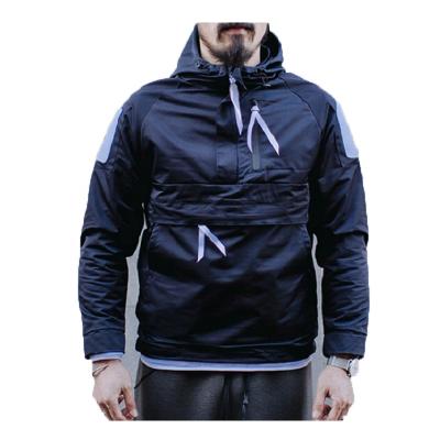 China OEM 100% factory custom single hooded anorak jacket half zip QUICK DRY nylon anorak jacket for sale