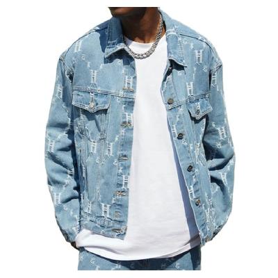 China Custom wholesales QUICK DRY all over print dump print denim mens jackets for sale