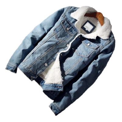 China Cheap manufacturer OEM price denim shearling QUICK DRY striped shaper lattice jacket with wool men for sale