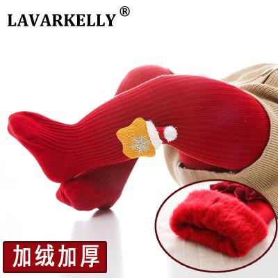 China Other Spainins Christmas New Year Cartoon Doll Velvet Padded Leggings Red Tights Thickened Pants for sale