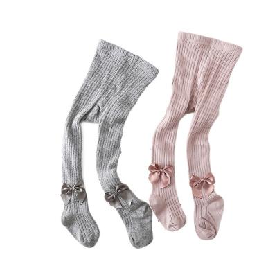 China Spring Baby Bow Girls Breathable Leg Warmers Dance Pantyhose Child Baby BigppPantyhose for sale