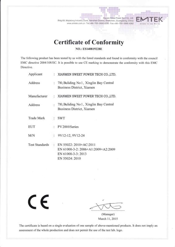 CE - Xiamen Sweet Power Tech. Co., Ltd.