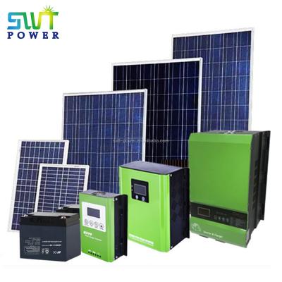 China 5KW 5000W solar power system home solar panel hybrid system residential use for sale