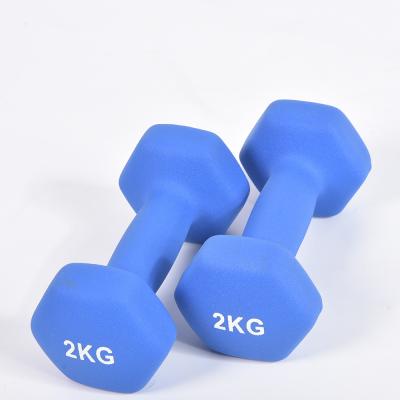 China Durable And Comfortable Custom Logo Neoprene Coated Ladies Hex Dumbbell for sale