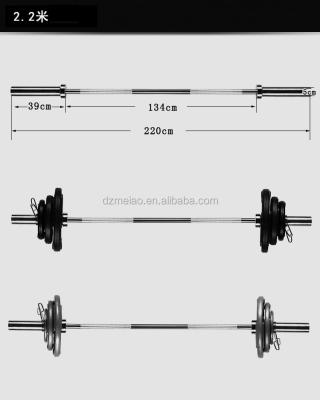 China Alloy Steel Bodybuilding Gym Durable Chrome Steel Barbell Bar With 1.2m, 1.5m, 1.8m, 2m, 2.2m for sale