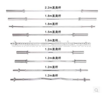 China Chromed Alloy Steel 1.2m, 1.5m, 1.8m, 2m Curved Barbell Bar OB Barbell Bar Custom Size for sale