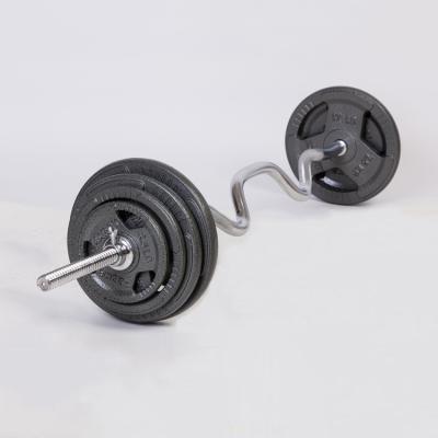 China 45#Carbon Steel Barbell Bar Weightlifting Barbell Bar Muscle Training Curve Standard Barbell Bar for sale