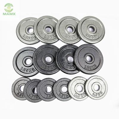 China Bodybuilding Fitness Factory Wholesale Cast Iron Barbell 5Kg And 20Kg Weight Bumper Plates for sale