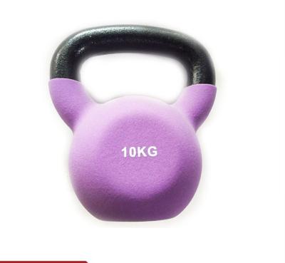 China Durable Wholesale Colorful Portable Solid Cast +Wearable Neoprene Coated Kettlebell for sale