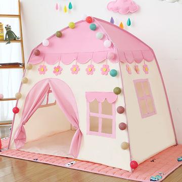 China Sports Toy Indoor and Outdoor Use Foldable Playhouse Tent for Kids Girl's Pink Castle Children's Princess Tent for sale