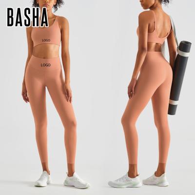 China BASHAsports Yoga Tight Pants Sportswear Adjustable Strap Nude Waist Seamless Breathable Underwear High for sale