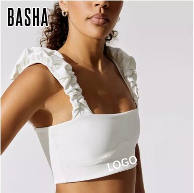 China BASHAsports high elastic sports bra breathable different fitness sports strap filling girl yoga sports bra for sale