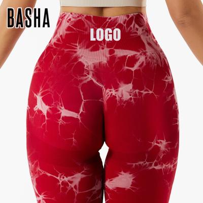 China BASHAsports 2022 Newcomer Breathable Women Strap Dye Yoga Leggings Workout Fitness Squat Yoga Butt Crac! crack! elevator gaiters for women for sale